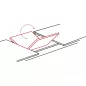   Alaras III Modern Bővíthető Üveg-MDF Étkezőasztal Fehér Geometrikus Lábbal