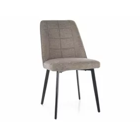 Aldo Brego Étkezőszék Bézs Szövet Fekete Fém Vázzal