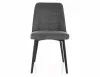 Aldo Brego Szürke Szövet Étkezőszék Fekete Fém Vázzal