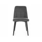 Aldo Brego Szürke Szövet Étkezőszék Fekete Fém Vázzal