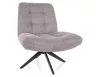 Alice Brego Forgó Fotel Szürke Kárpittal Fekete Matt Vázzal