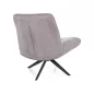   Alice Brego Forgó Fotel Szürke Kárpittal Fekete Matt Vázzal