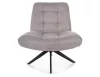 Alice Brego Forgó Fotel Szürke Kárpittal Fekete Matt Vázzal