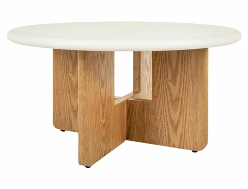 Alma Dohányzóasztal MDF Mikrocement Écru Tölgy