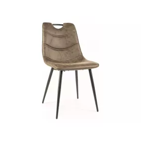   Aloe Mikroszálas Étkezőszék Olíva Fogantyús Fém Vázzal