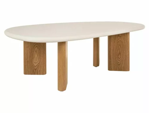 Alpen Dohányzóasztal MDF Mikrocement Écru Tölgy