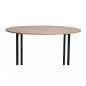 Alto Kerek Tölgy Étkezőasztal Fekete Fém Vázzal
