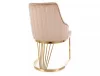 Alure Velvet Bézs Bársony Étkezőszék Arany Vázzal