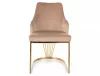 Alure Velvet Bézs Bársony Étkezőszék Arany Vázzal