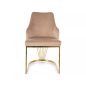Alure Velvet Bézs Bársony Étkezőszék Arany Vázzal