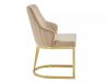 Alure Velvet Bézs Bársony Étkezőszék Arany Vázzal