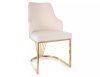 Alure Velvet Bársony Étkezőszék Világos Bézs Arany Vázzal