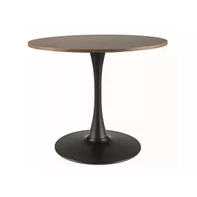 Amadeo II Kerek MDF Étkezőasztal Dió Fekete Talppal