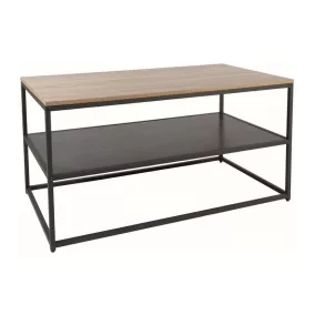 Amber Modern Tölgy Dohányzóasztal Fém Vázzal