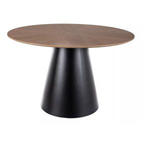 Angel Kerek Tölgy Étkezőasztal Matt Fekete Lábbal