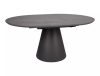 Angel II Kihúzható Kerek Étkezőasztal Márvány Hatású Szürke/Fekete