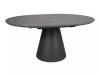 Angel II Kihúzható Kerek Étkezőasztal Márvány Hatású Szürke/Fekete