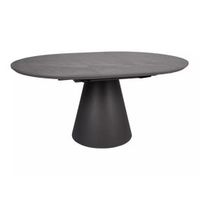   Angel II Kihúzható Kerek Étkezőasztal Márvány Hatású Szürke/Fekete