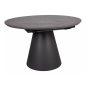   Angel II Kihúzható Kerek Étkezőasztal Márvány Hatású Szürke/Fekete