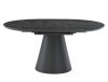 Angel II Kihúzható Kerek Étkezőasztal Márvány Hatású Szürke/Fekete