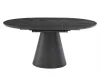 Angel II Kihúzható Kerek Étkezőasztal Márvány Hatású Szürke/Fekete
