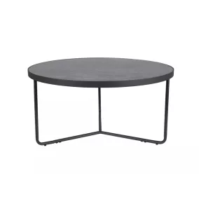   Antila Kerek Edzett Üveg Dohányzóasztal Szürke Kőhatású Lappal