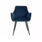   Apple Velvet Bluvel Étkezőszék Bársony Tengerészkék Bordázott