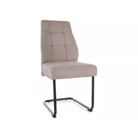   April Vardo Kényelmi Szék Bézs Szövet Fekete Fém Vázzal