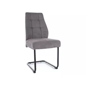   April Vardo Kényelmes Szánkótalpas Szék Szürke Kárpittal