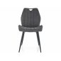   Arco Brego Modern Étkezőszék Szövet Sötétszürke Fekete Vázzal