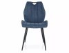 Arco Brego Étkezőszék Kék Szövet Fekete Fém Vázzal