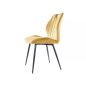   Arco Velvet Curry Bársony Étkezőszék Fekete Fém Lábakkal