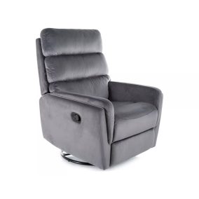 Argos Velvet Relax Fotel Bársony Szürke Forgatható