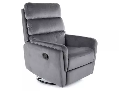 Argos Velvet Relax Fotel Bársony Szürke Forgatható