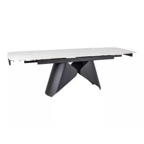   Armando Kihúzható Kerámia Étkezőasztal Matt Fehér/Fekete