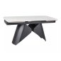   Armando Kihúzható Kerámia Étkezőasztal Matt Fehér/Fekete