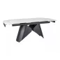   Armando Kihúzható Kerámia Étkezőasztal Matt Fehér/Fekete