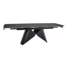 Armando Kihúzható Kerámia Étkezőasztal Matt Fekete