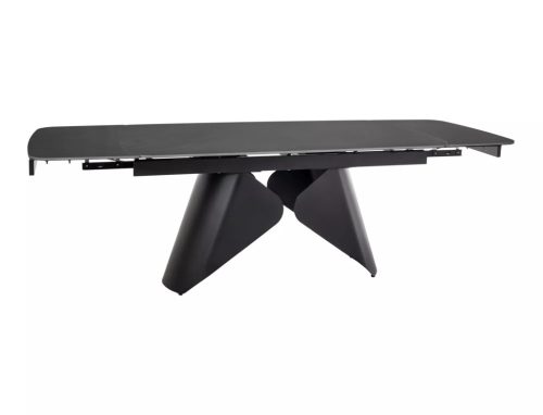 Armando Kihúzható Kerámia Étkezőasztal Matt Fekete