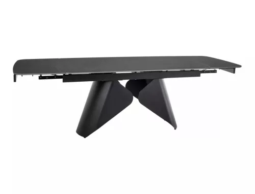 Armando Kihúzható Kerámia Étkezőasztal Matt Fekete