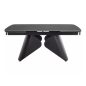 Armando Kihúzható Kerámia Étkezőasztal Matt Fekete