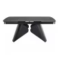 Armando Kihúzható Kerámia Étkezőasztal Matt Fekete