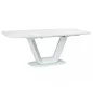   Armani Luxus Bővíthető Üveglapos Matt Fehér Étkezőasztal