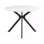   Aster Kerek Étkezőasztal Márvány MDF Fehér-Fekete Modern