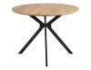 Aster Modern Kerek Tölgy Étkezőasztal Fekete Pókláb Vázzal