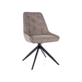   Asti Brego Forgó Étkezőszék Bézs Szövet Fekete Vázzal Auto-Return Funkcióval