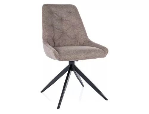 Asti Brego Forgó Étkezőszék Bézs Szövet Fekete Vázzal Auto-Return Funkcióval