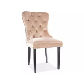 August Elegance Bársony Étkezőszék Bézs Chesterfield