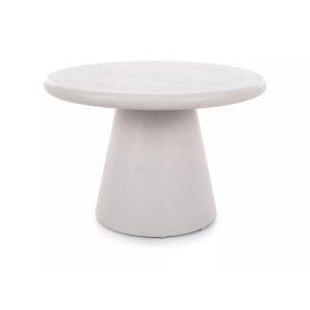 Aurora Kerek Mikrocement Dohányzóasztal Világosszürke