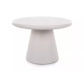 Aurora Kerek Mikrocement Dohányzóasztal Világosszürke